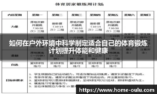 如何在户外环境中科学制定适合自己的体育锻炼计划提升体能和健康